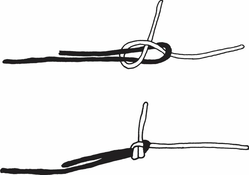 双结绳结将直径不同的绳子连接在一起