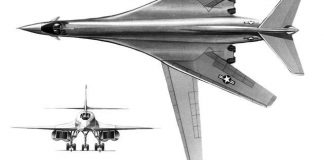 B-1B可变后掠翼超音速轰炸机
